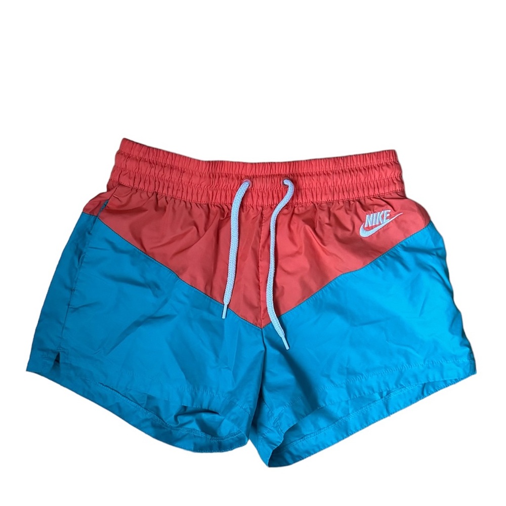 nike retro basketball shorts in turquoise orange